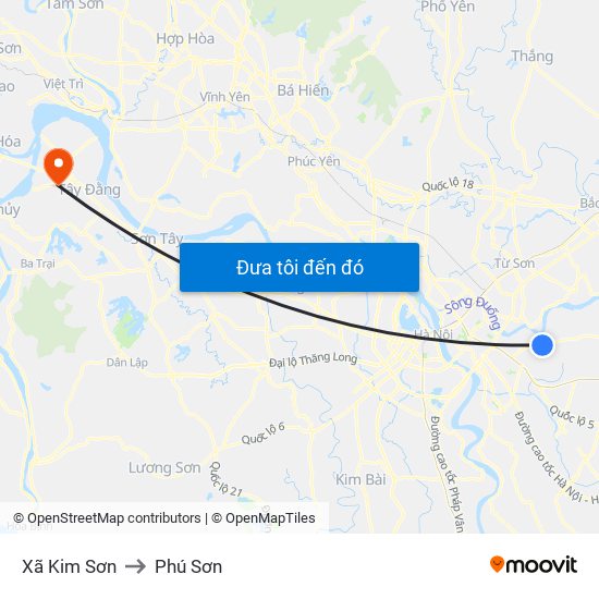 Xã Kim Sơn to Phú Sơn map