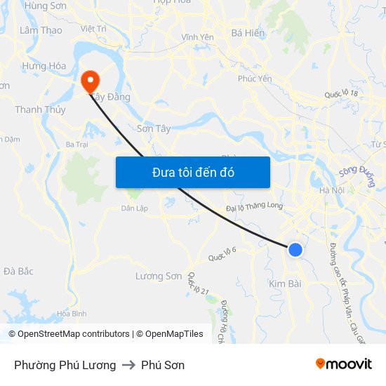 Phường Phú Lương to Phú Sơn map