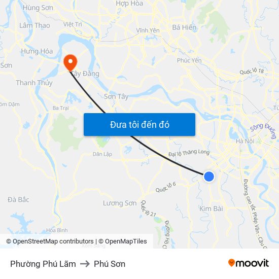 Phường Phú Lãm to Phú Sơn map