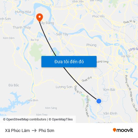 Xã Phúc Lâm to Phú Sơn map