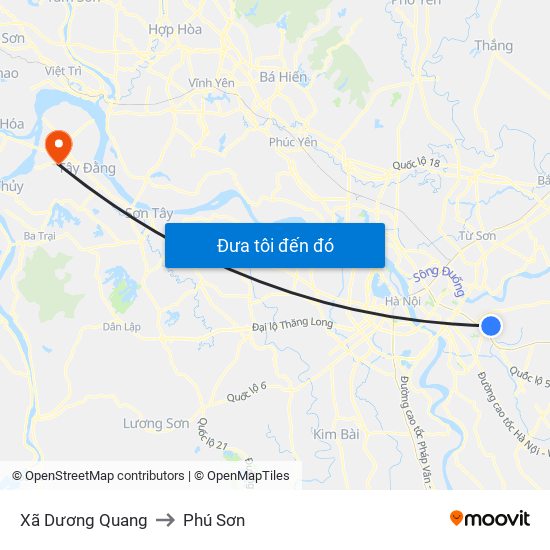 Xã Dương Quang to Phú Sơn map