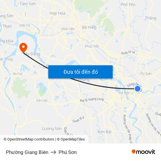 Phường Giang Biên to Phú Sơn map