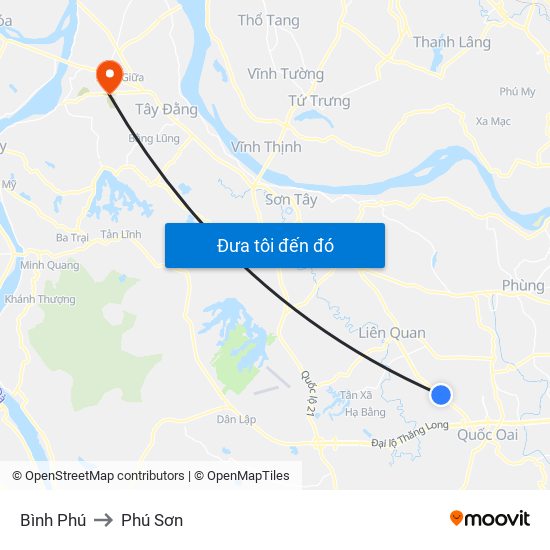 Bình Phú to Phú Sơn map