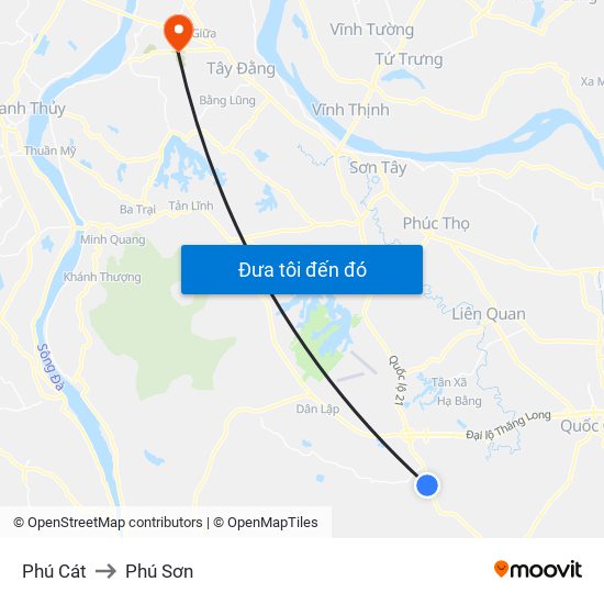 Phú Cát to Phú Sơn map