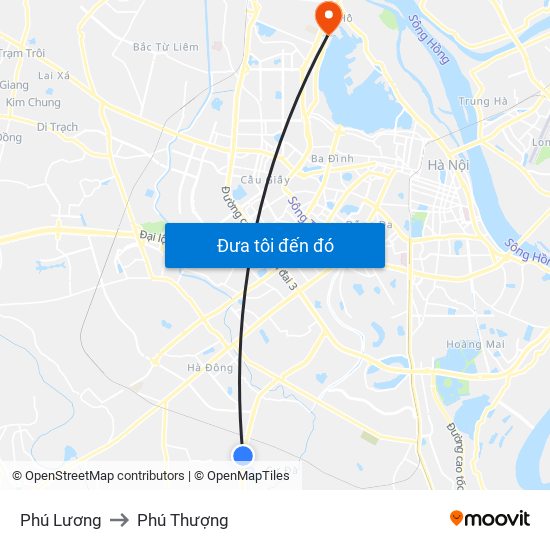 Phú Lương to Phú Thượng map