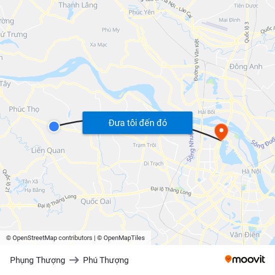 Phụng Thượng to Phú Thượng map