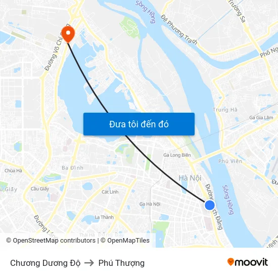 Chương Dương Độ to Phú Thượng map