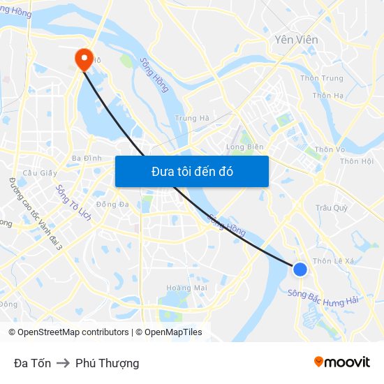 Đa Tốn to Phú Thượng map