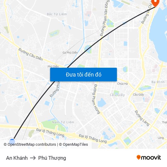 An Khánh to Phú Thượng map