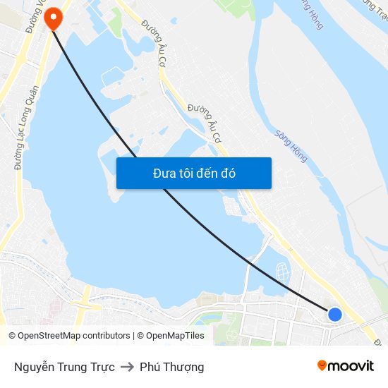 Nguyễn Trung Trực to Phú Thượng map