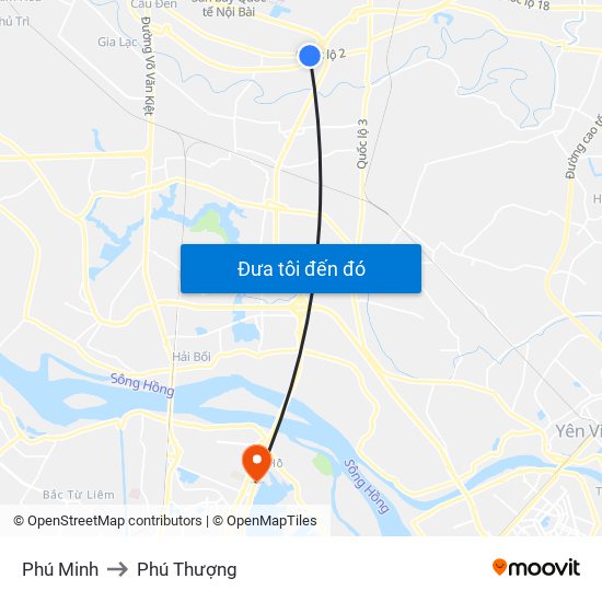 Phú Minh to Phú Thượng map