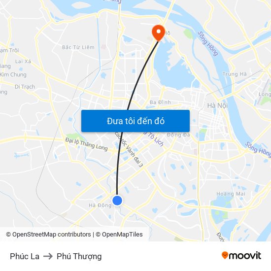 Phúc La to Phú Thượng map