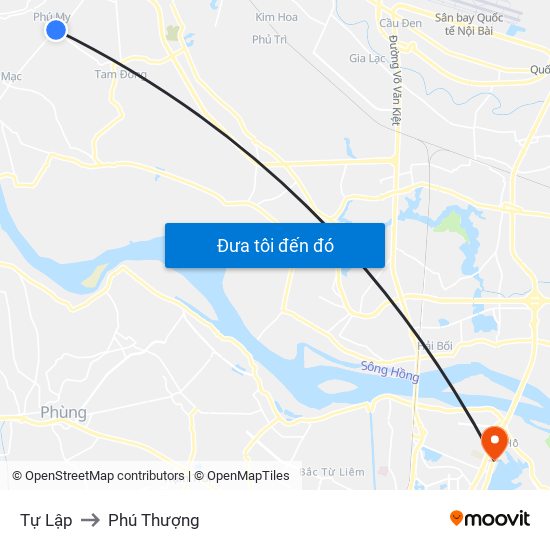 Tự Lập to Phú Thượng map