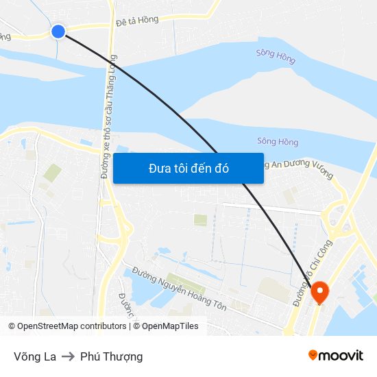 Võng La to Phú Thượng map