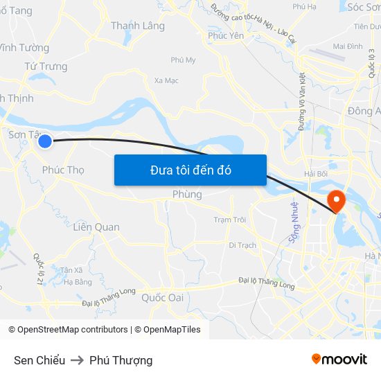 Sen Chiểu to Phú Thượng map
