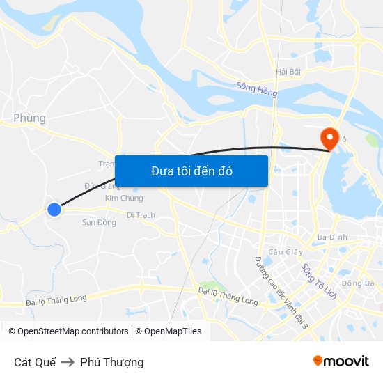 Cát Quế to Phú Thượng map