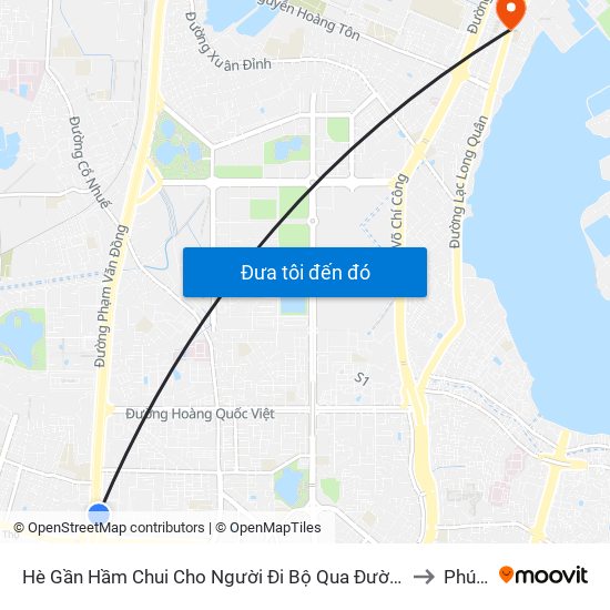 2b Phạm Văn Đồng to Phú Thượng map