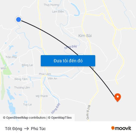 Tốt Động to Phú Túc map
