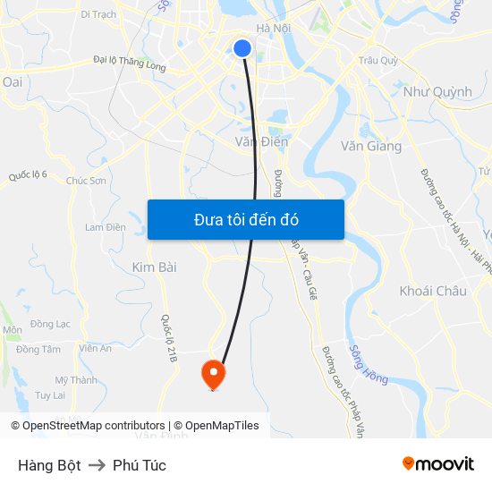 Hàng Bột to Phú Túc map