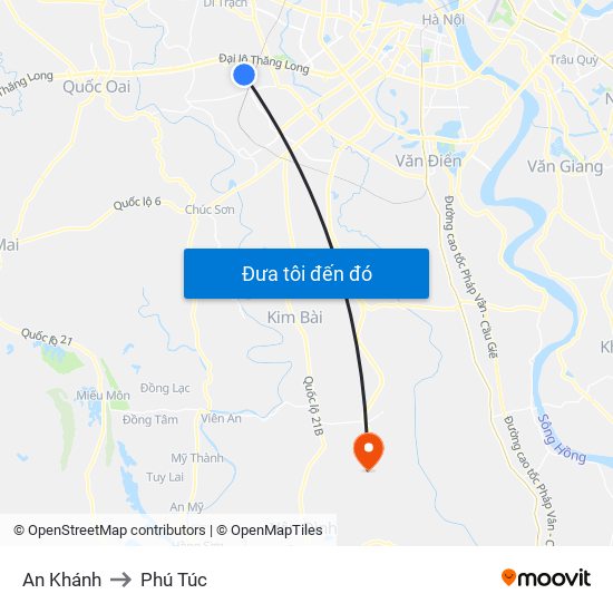 An Khánh to Phú Túc map