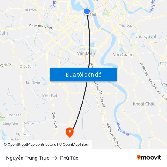Nguyễn Trung Trực to Phú Túc map
