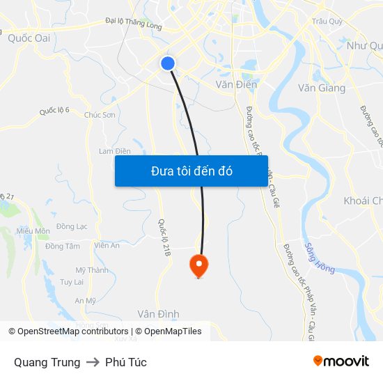 Quang Trung to Phú Túc map