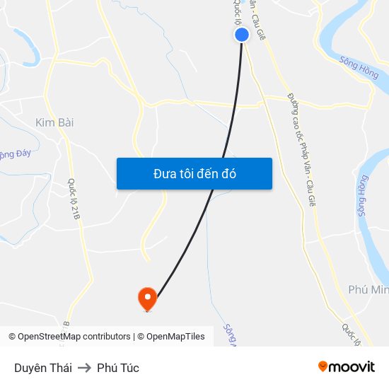 Duyên Thái to Phú Túc map