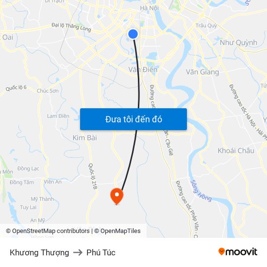 Khương Thượng to Phú Túc map
