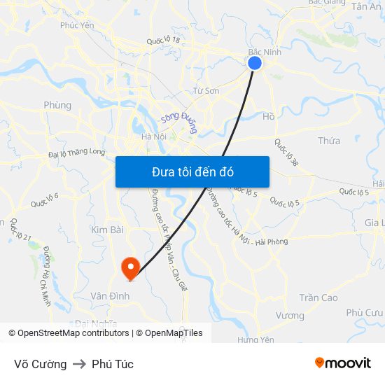 Võ Cường to Phú Túc map