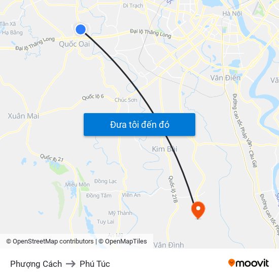 Phượng Cách to Phú Túc map