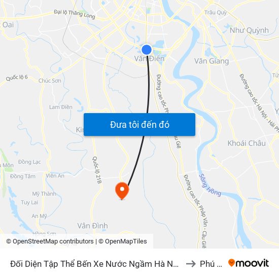 Đối Diện Tập Thể Bến Xe Nước Ngầm Hà Nội - Ngọc Hồi to Phú Túc map