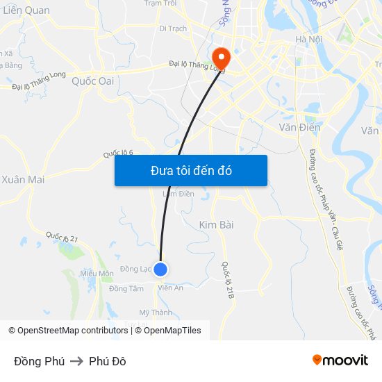 Đồng Phú to Phú Đô map