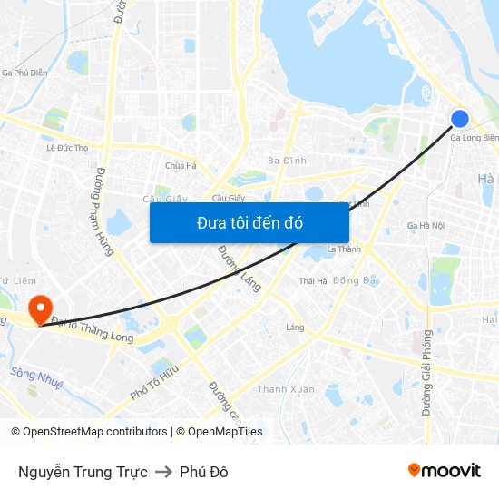 Nguyễn Trung Trực to Phú Đô map