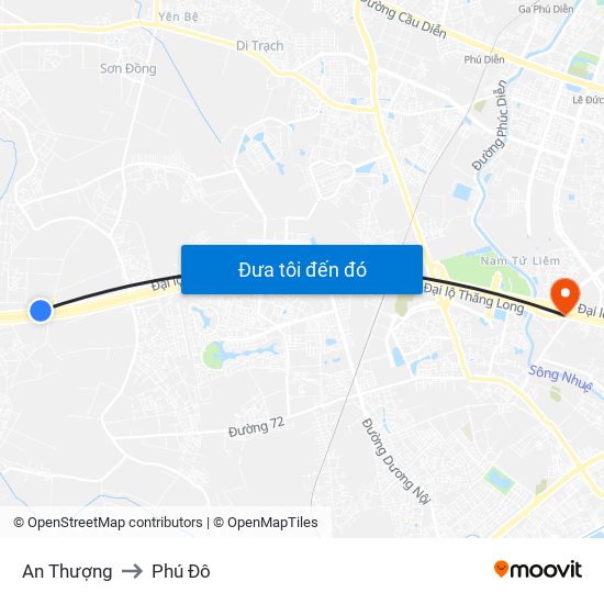 An Thượng to Phú Đô map