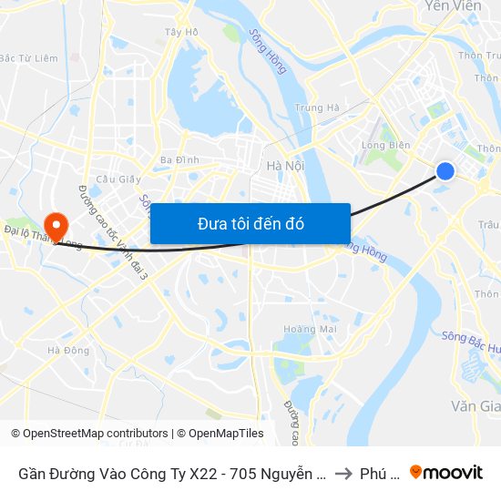 Gần Đường Vào Công Ty X22 - 705 Nguyễn Văn Linh to Phú Đô map