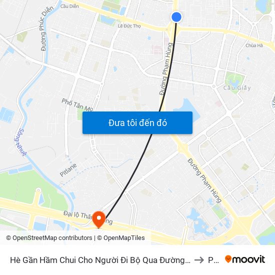 2b Phạm Văn Đồng to Phú Đô map