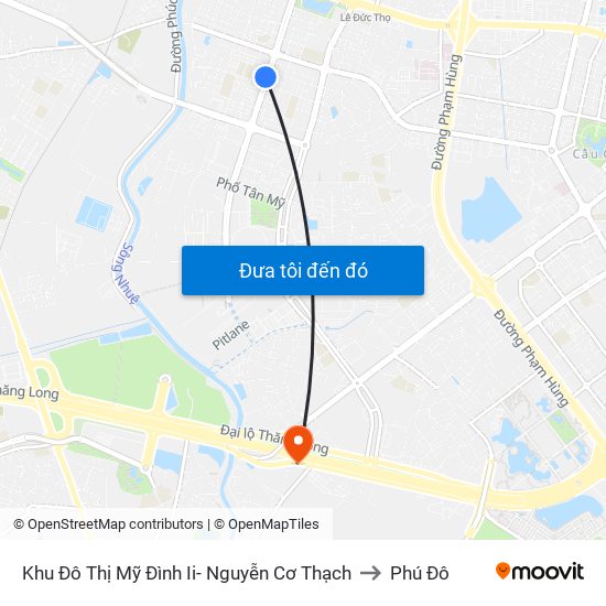 Khu Đô Thị Mỹ Đình Ii- Nguyễn Cơ Thạch to Phú Đô map