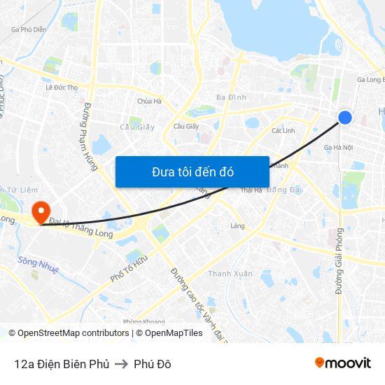 12a Điện Biên Phủ to Phú Đô map