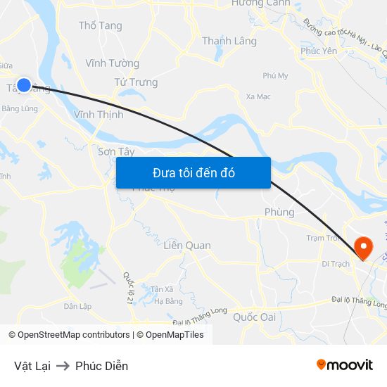 Vật Lại to Phúc Diễn map