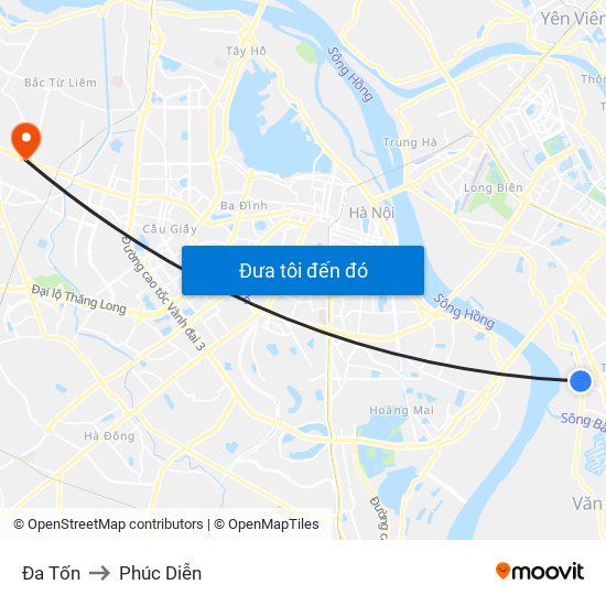 Đa Tốn to Phúc Diễn map