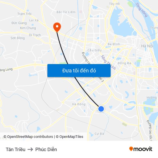 Tân Triều to Phúc Diễn map