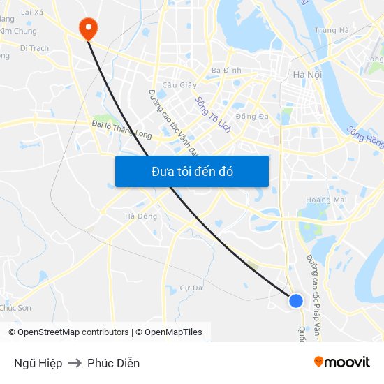 Ngũ Hiệp to Phúc Diễn map