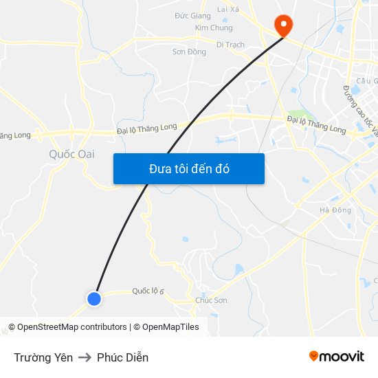 Trường Yên to Phúc Diễn map