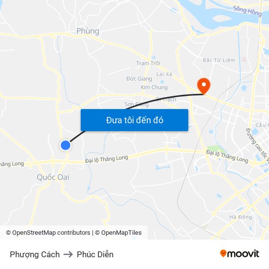 Phượng Cách to Phúc Diễn map