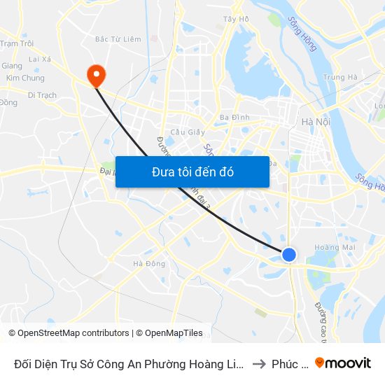 Đối Diện Trụ Sở Công An Phường Hoàng Liệt- 1277 Giải Phóng to Phúc Diễn map