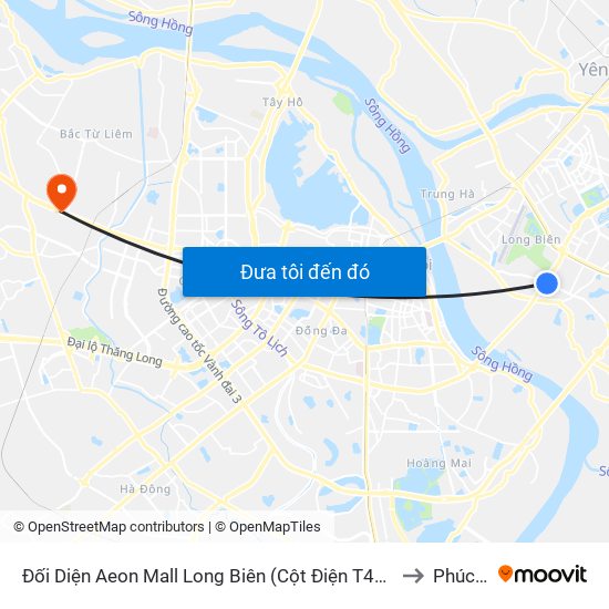 Đối Diện Aeon Mall Long Biên (Cột Điện T4a/2a-B Đường Cổ Linh) to Phúc Diễn map