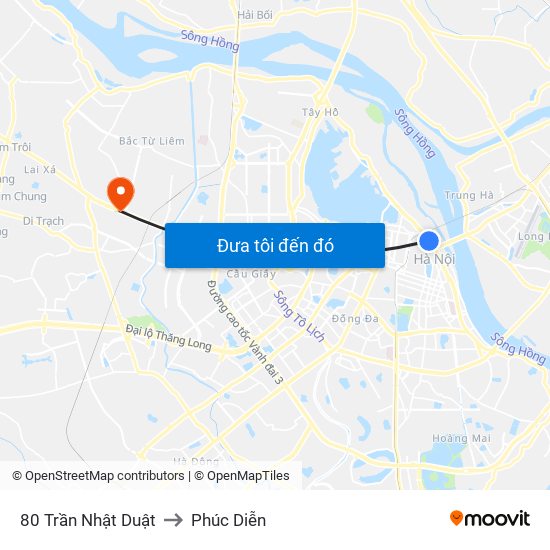 80 Trần Nhật Duật to Phúc Diễn map