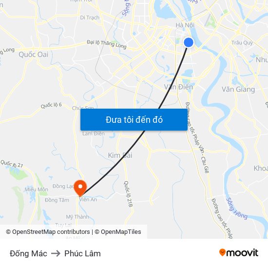 Đống Mác to Phúc Lâm map