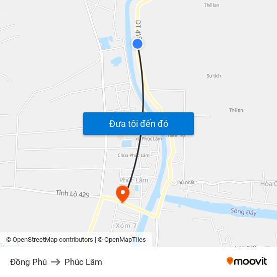 Đồng Phú to Phúc Lâm map