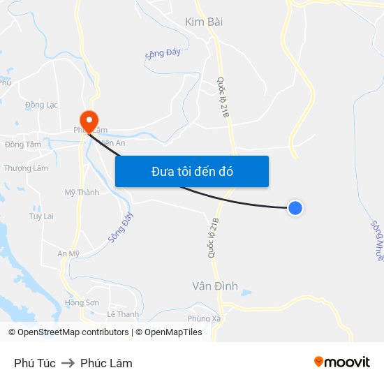 Phú Túc to Phúc Lâm map